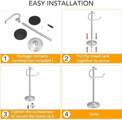 BESy 17-Inch Brushed Nickel Towel Bar