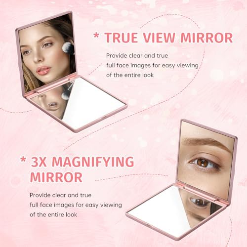 Rose Gold Compact Mirror for Parties