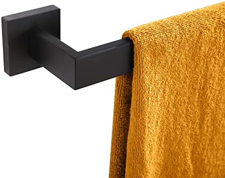 24-inch Matte Black Stainless Steel Towel Bar