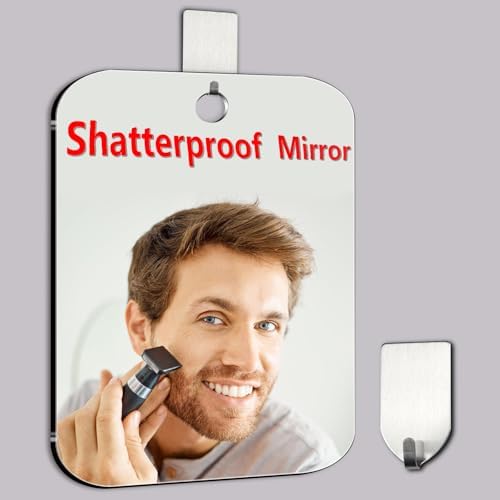 JKNEIWA Shower Mirror - Ergonomic Design Portable Travel Mirror