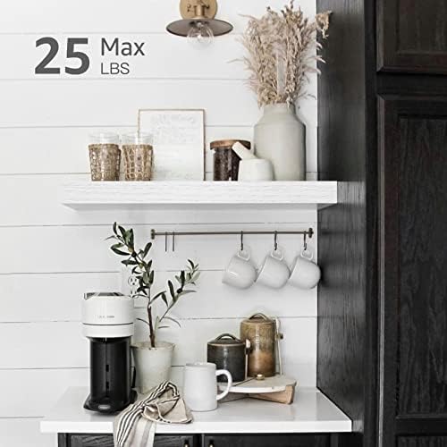 QEEIG White Bathroom Floating Shelves 2 pack