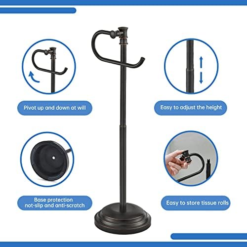 RUMOSE Adjustable Toilet Paper Holder Stand Durable Stylish for Home Travel