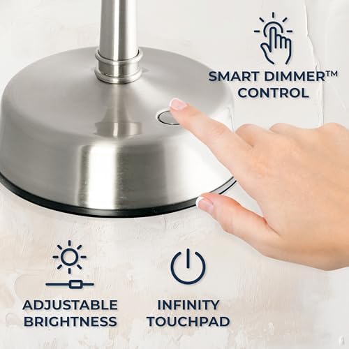 Zadro Lexington 2-Sided LED Makeup Mirror with 10X Magnification