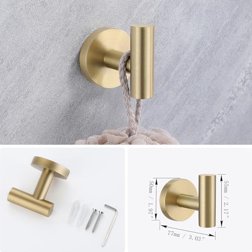 Lairuier 4-Piece bathroom hardware set Brushed Gold