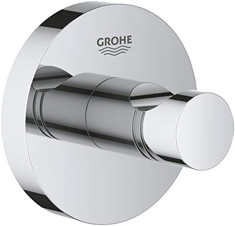 GROHE Essentials Wall-Mounted Bathroom Robe Hook Starlight Chrome