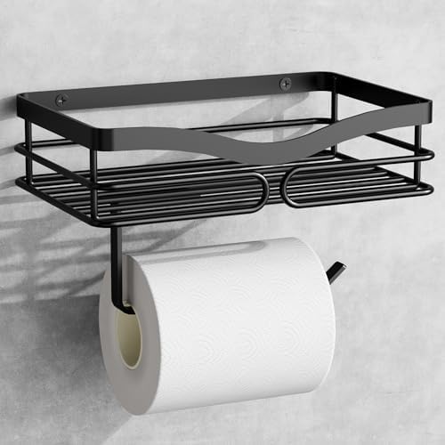 AIDILI Metal Black Toilet Paper Holder