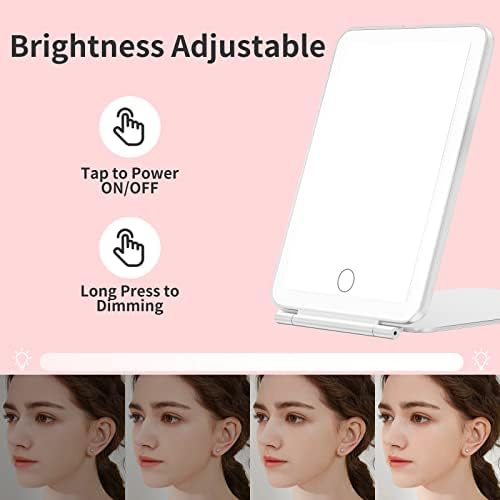 Mecion Makeup Mirror - 10X Magnifying Vanity Mirror with 80 LED Lights
