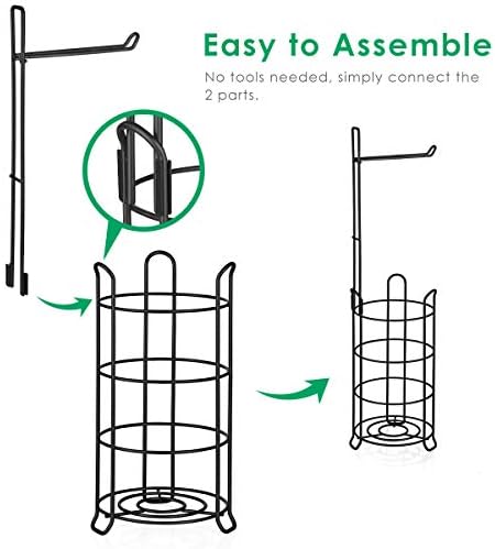 TomCare Toilet Paper Holder Rust-Free Wire Organized Storage