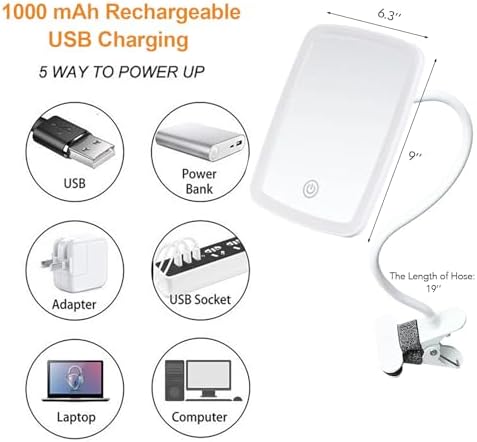 Instant Look-Ins 3-in-1 Lighted Makeup Mirror with Rechargeable Battery