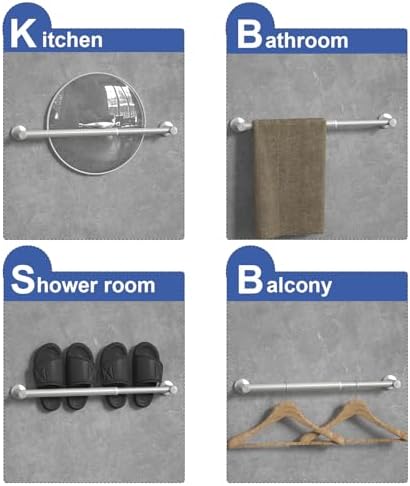 HOMOTEK Adjustable Towel Bar for Bathroom and Kitchen