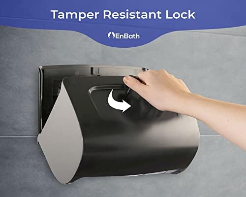 EnBath Commercial Toilet Paper Dispenser Wall Mount Double Roll Black 1