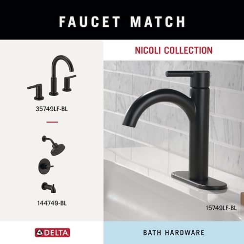 Delta Nicoli 4-Piece Bathroom Set - MATTE BLACK