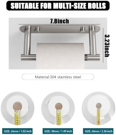 Sankecao Toilet Paper Holder - Rust-Proof Stainless Steel Swivel Snap Lock Design