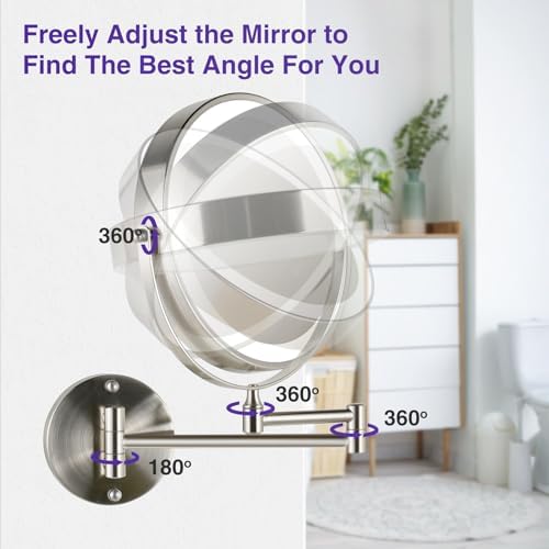 GREENFROM Magnifying Mirror with Lights 1x15x