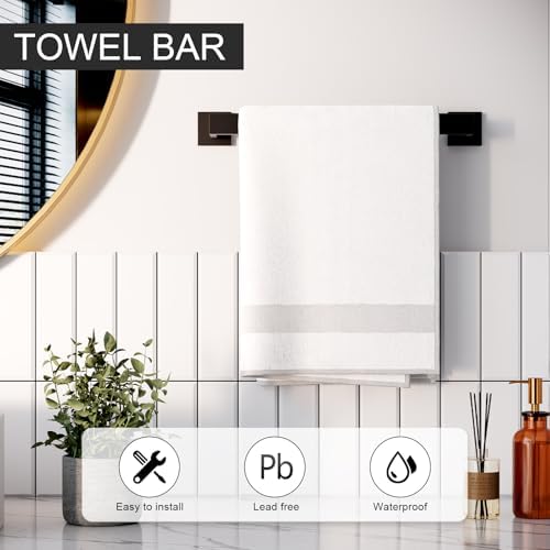 Perfect 5-Piece Bathroom Accessory Set With Matte Black Hawksown