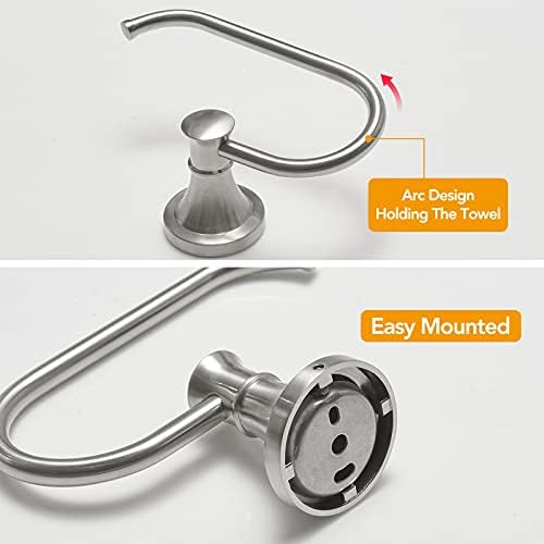 BESy Brushed Nickel Toilet Tissue Paper Holder Rustproof Durable Bathroom Accessory