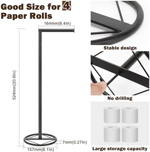 Rust-Proof Space-Saving Toilet Paper Holder