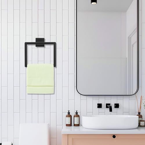 2 pack stainless steel towel hanger Matte Black