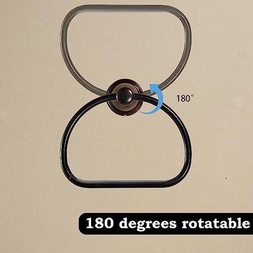 Compact Rust-Proof Bronze Towel Ring Durable Stylish Bathroom Kitchen Towel Holder