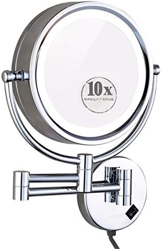 Double-Sided LED Makeup Mirror with 360 Swivel - Extendable