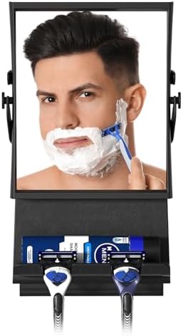 Fogless Dual-Sided Mirror Rust-Proof Shaving Makeup