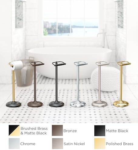 Gatco 1436SN pedestal toilet paper holder Satin Nickel_finish Design
