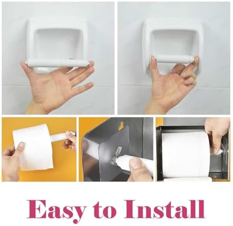 Alovioxrg 2 Pack White Toilet Paper Holder spring loaded Durable Easy to Install