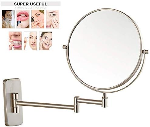 Makeup Mirror Wall-Mounted Adjustable Extendable Swivel Makeup Mirror