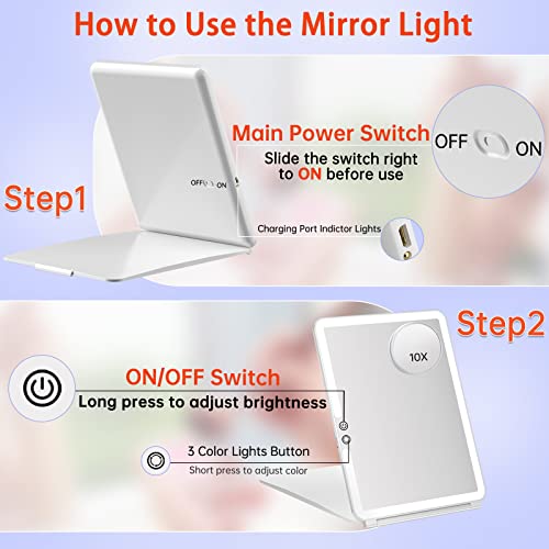 1800mAh Travel Makeup Mirror