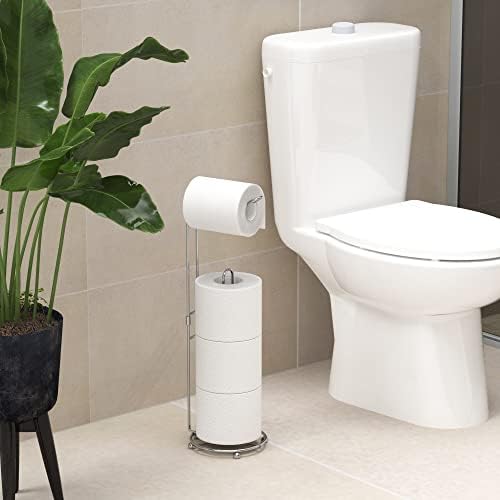 Simple Houseware toilet paper holderchromeefficient bathroom storage