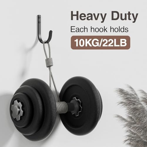 Wall Hooks for Towel Coat - 5 Pack 22LB Metal Hanger