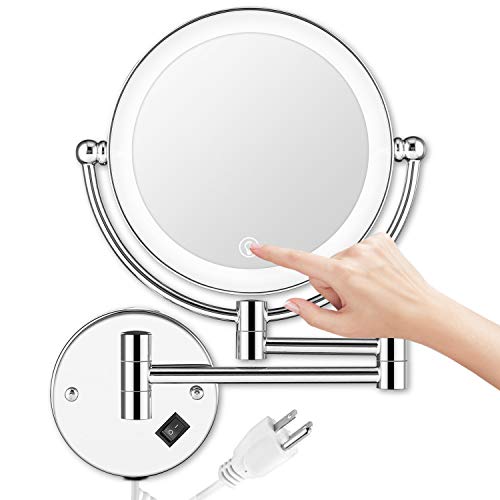 Wall-Mounted Makeup Mirror with LED Light