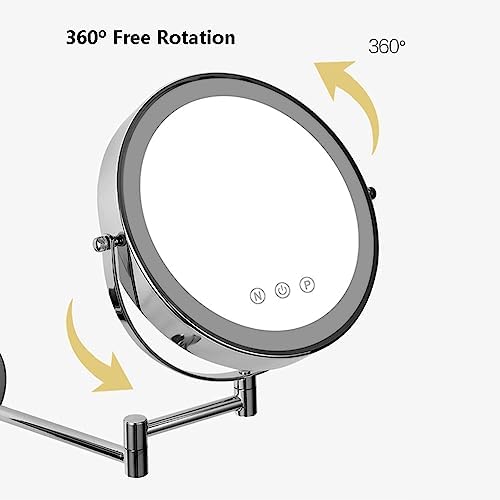 3X Ultra-Magnifying LED Makeup Mirror