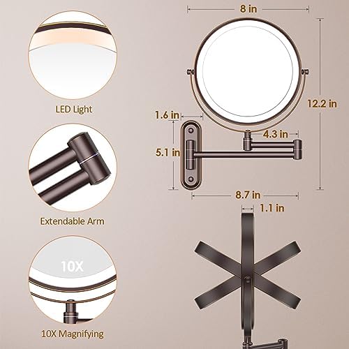 Stylish Wall-Mounted Makeup Mirror
