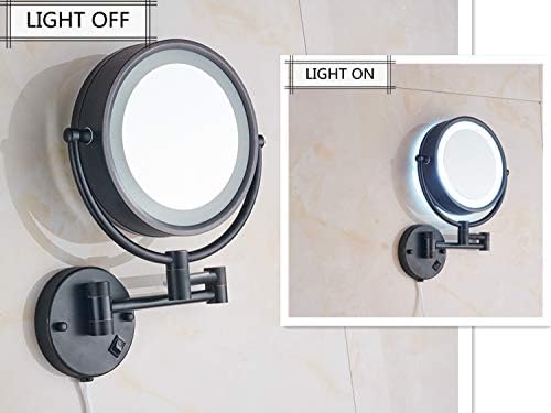 Gecious Double-Sided Makeup Mirror with LED Light