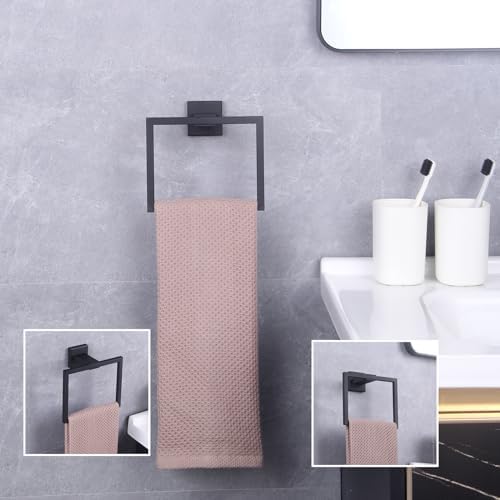 GERZWY Modern Stainless Steel Towel Holder Wall-Mounted bathroom towel Holder