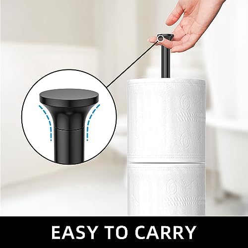 Stainless Steel Free-Standing Toilet Holder with Reserve Function Modern Sleek