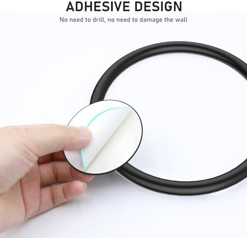 Sturdy Durable Adhesive Towel Holder Basil Black