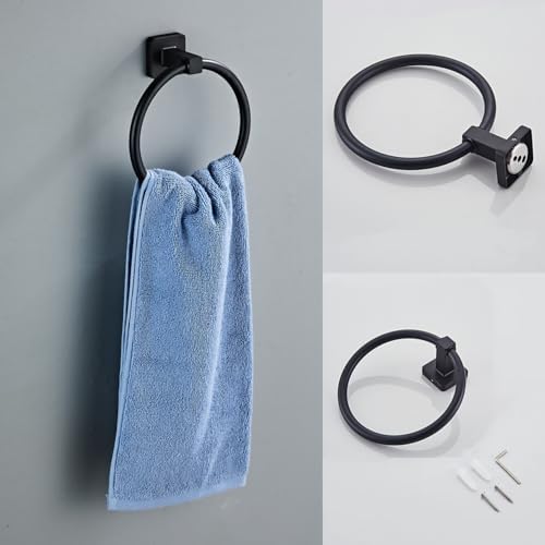 Matte Black Bathroom Hardware Set 4-Piece Stainless Steel Set