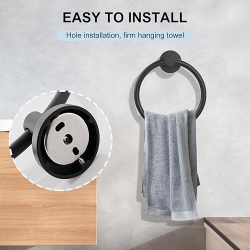 SetSail 304 Stainless Steel Bathroom Accessories Set Matte Black