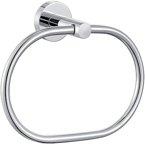 Angle Simple Stainless Steel Towel Ring Chrome