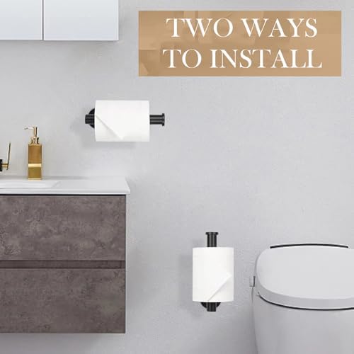 Rust-Resistant Matte Black Toilet Paper Holder