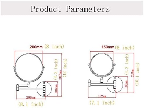 Double-Sided Double Magnification Makeup Mirror