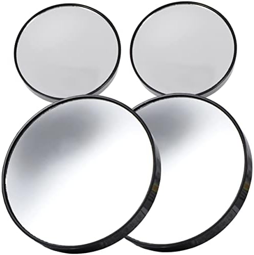 4-Piece suction cup mirror set for bathroom makeup uses