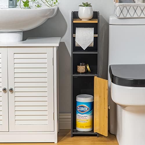 AOJEZOR Small Bathroom Toilet Paper Holder Stand