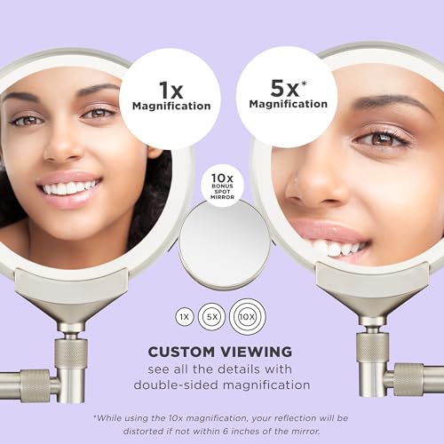 Conair LED Lighted Makeup Mirror with Rechargeable LED