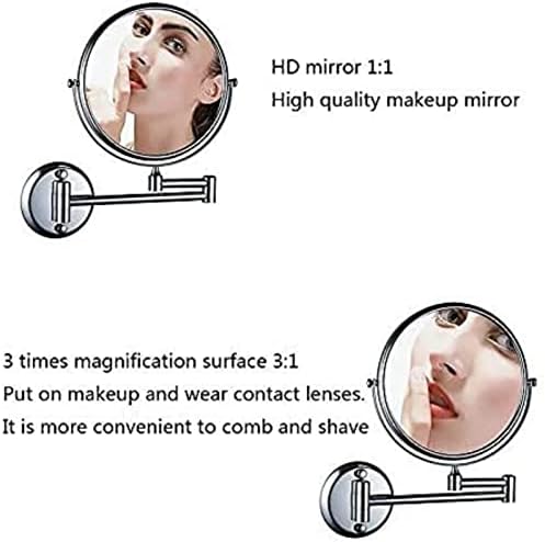 Wall-Mounted Vanity Mirror with 360-Degree Rotation