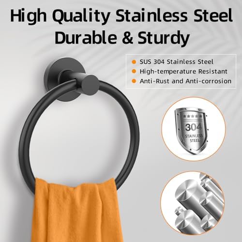 Eco-Friendly Home Luxury Towel Ring 2Pack