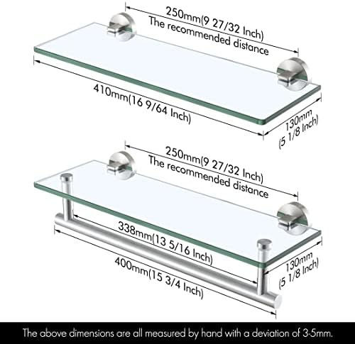 Premium stainless steel bathroom shelves with towel bars rust-proof and space-saving