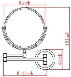 ZADIKOWall-Mounted Double-Sided Makeup Mirror with 7X Magnification